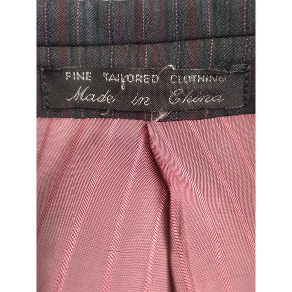 Luca Bertoni Men's Striped Blue with Red Stripes Sports Coats Jacket Blazer - Picture 5 of 6